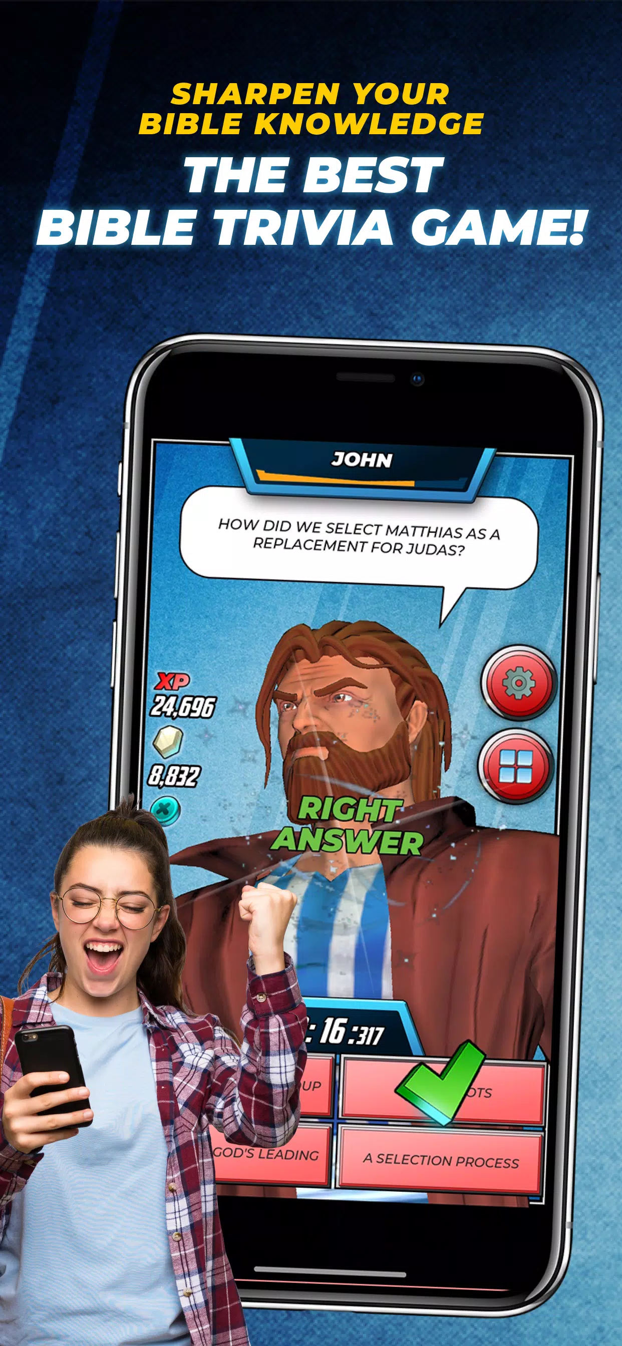 Bible Trivia Game: Heroes應用截圖第0張