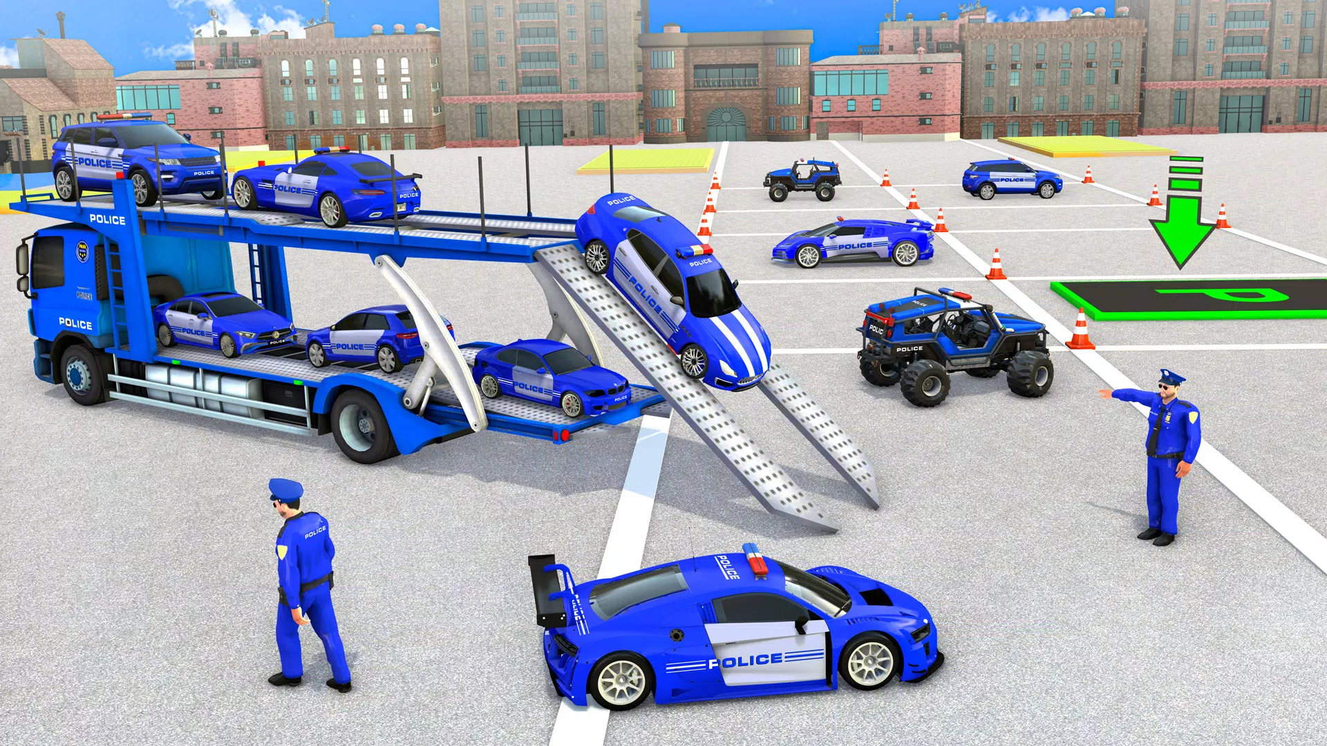 Crazy Car Transport Truck Game Schermafbeelding 0