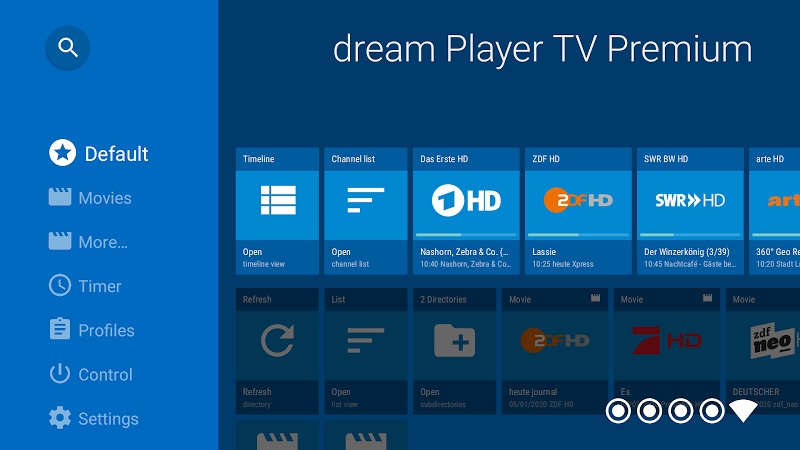 dream Player TV for TVheadend Screenshot 1