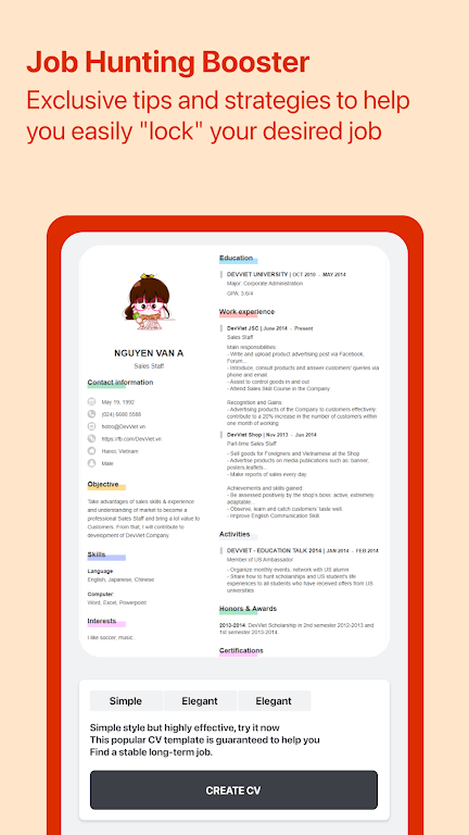 Cover Letter for Job App Captura de pantalla 3