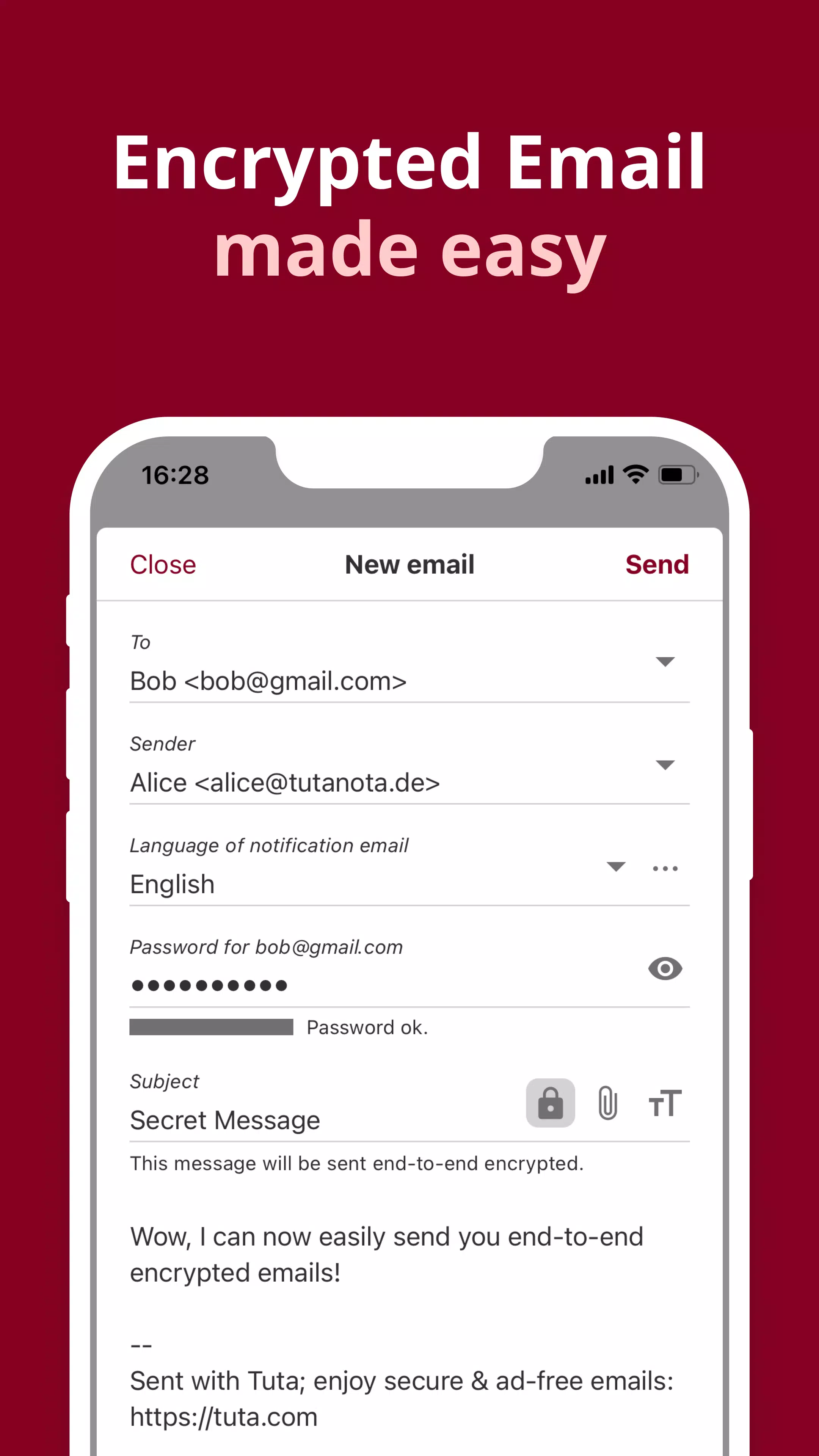Schermata Private Encrypted Email Tuta 1