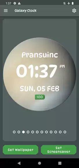 Galaxy Clock Live Wallpapers Ảnh chụp màn hình 3