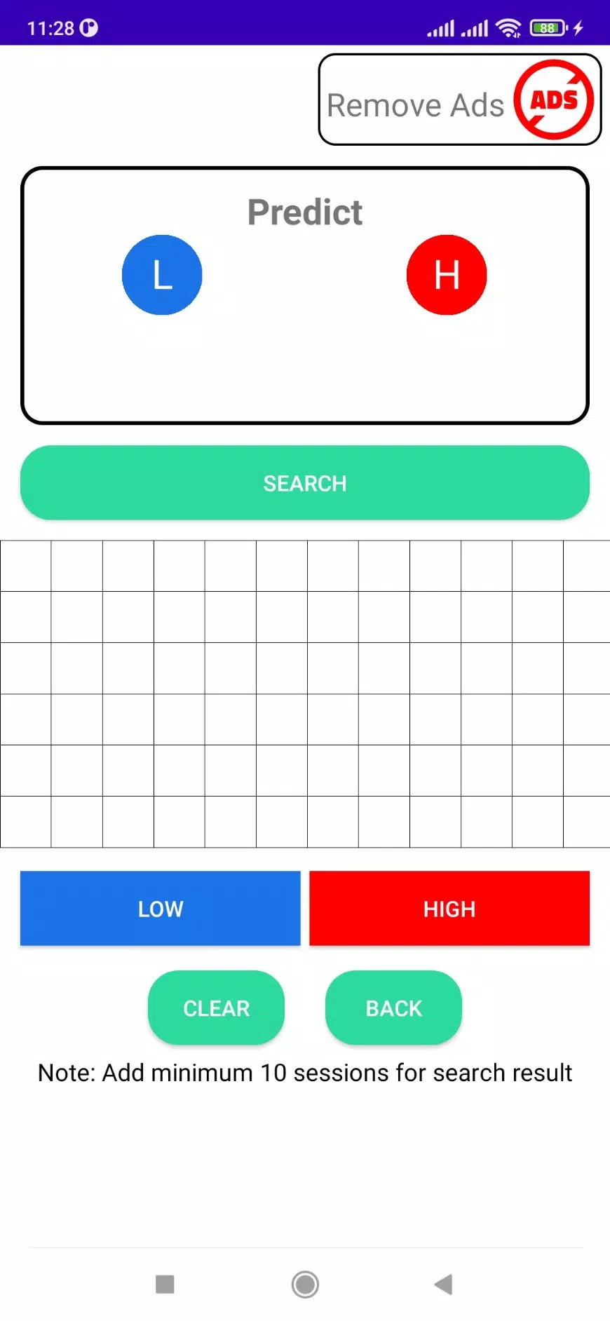 High - Low Predict Tool Capture d'écran 1