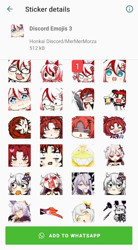 Honkai Whatsapp Stickers Скриншот 2