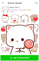 Mochi Cat Stickers for WhatsAp Screenshot 1