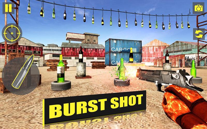 Real 3D Bottle Shooting Game Captura de tela 1
