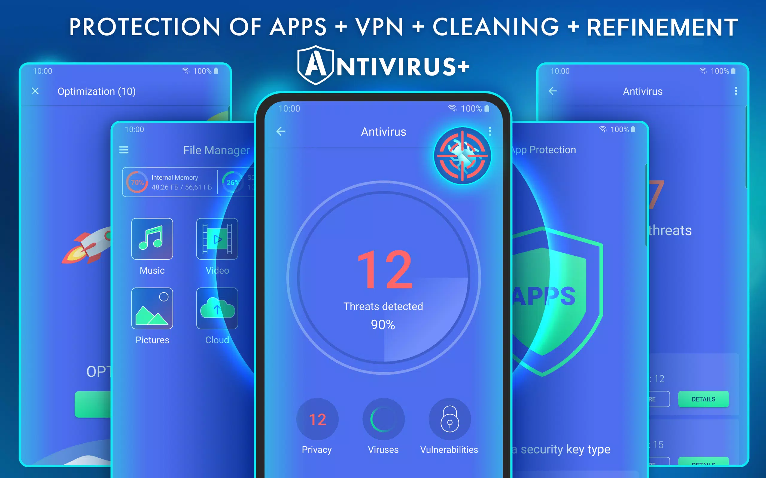 Antivirus - Cleaner + VPN Screenshot 0