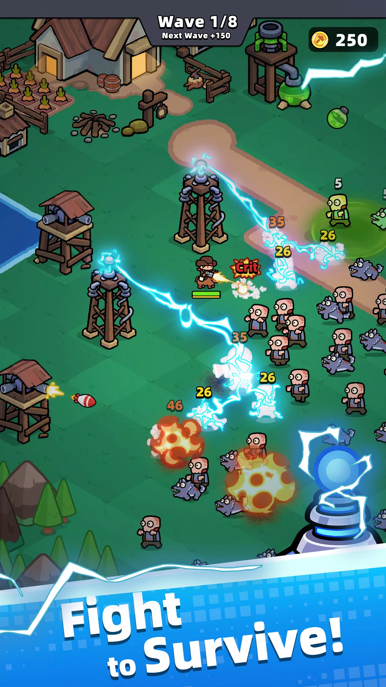 Schermata Townfall: Defense from Zombies 1