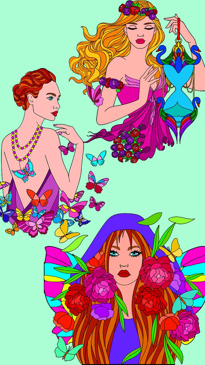 Fairy Color by Number Book Screenshot 2