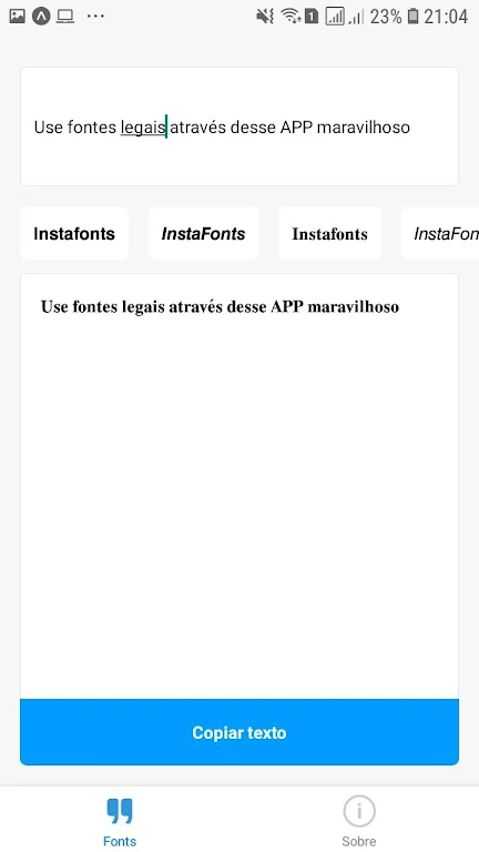 InstaFonts स्क्रीनशॉट 1