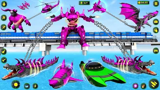 Croc Robot Car Game:Robot Game স্ক্রিনশট 1