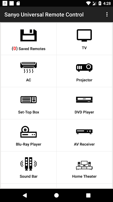 Sanyo Universal Remote Captura de pantalla 0