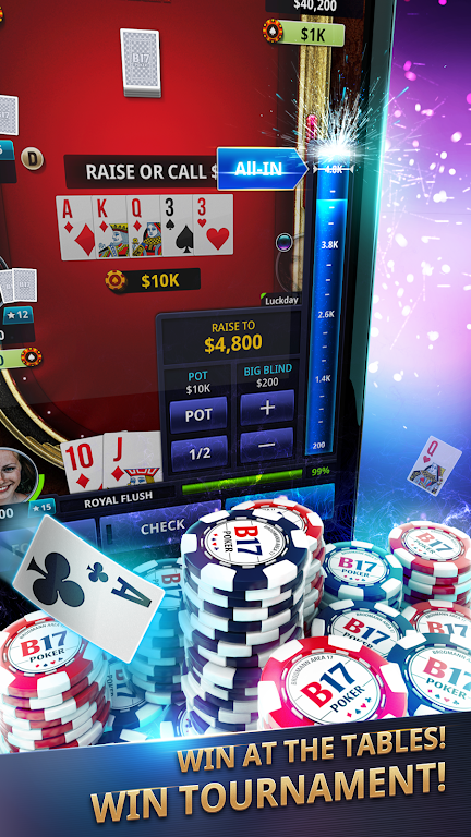 B17 Poker - Texas Hold’em, Live cam poker應用截圖第1張