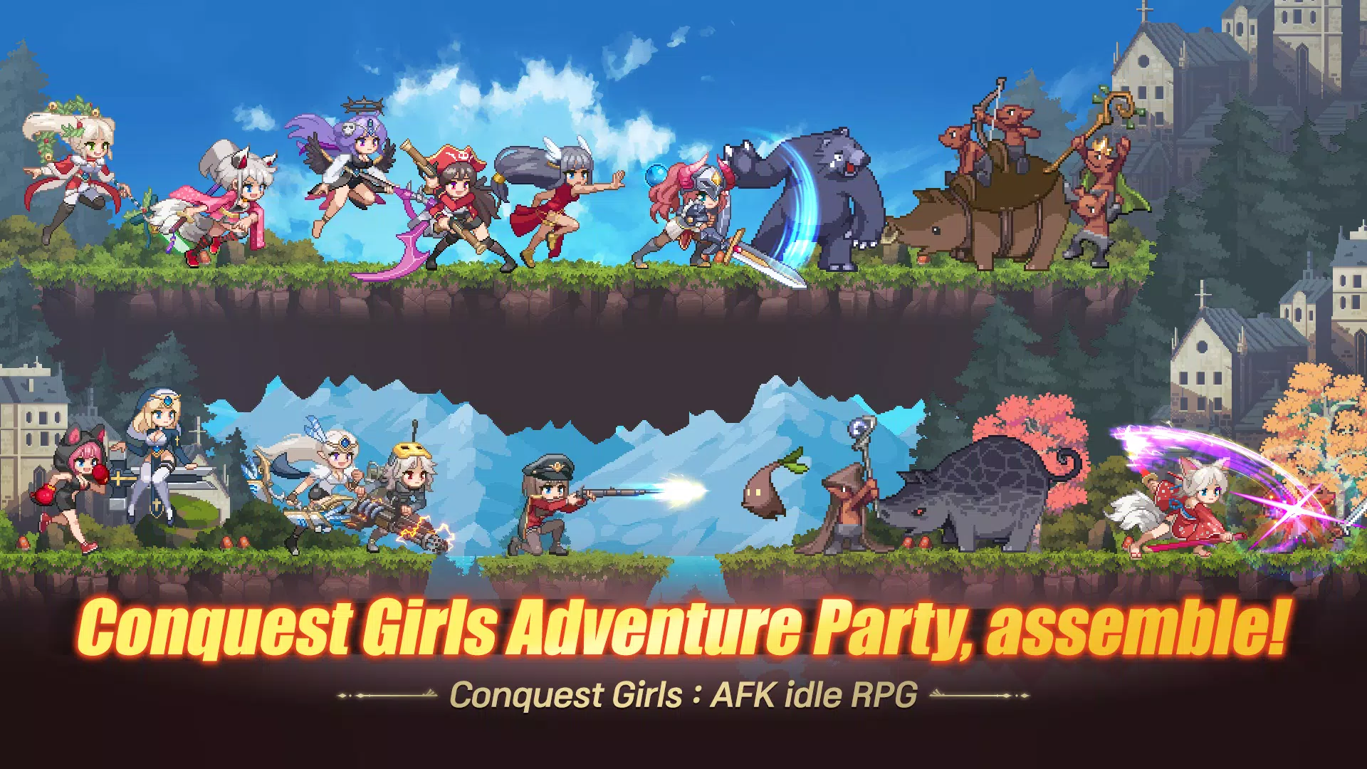 Conquest Girls: AFK Idle RPG Captura de pantalla 0