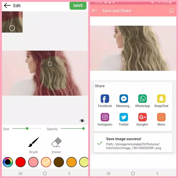 Hair Color Changer - Hair Dye スクリーンショット 1