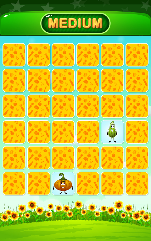 Vegetable Memory Match Game Screenshot 2