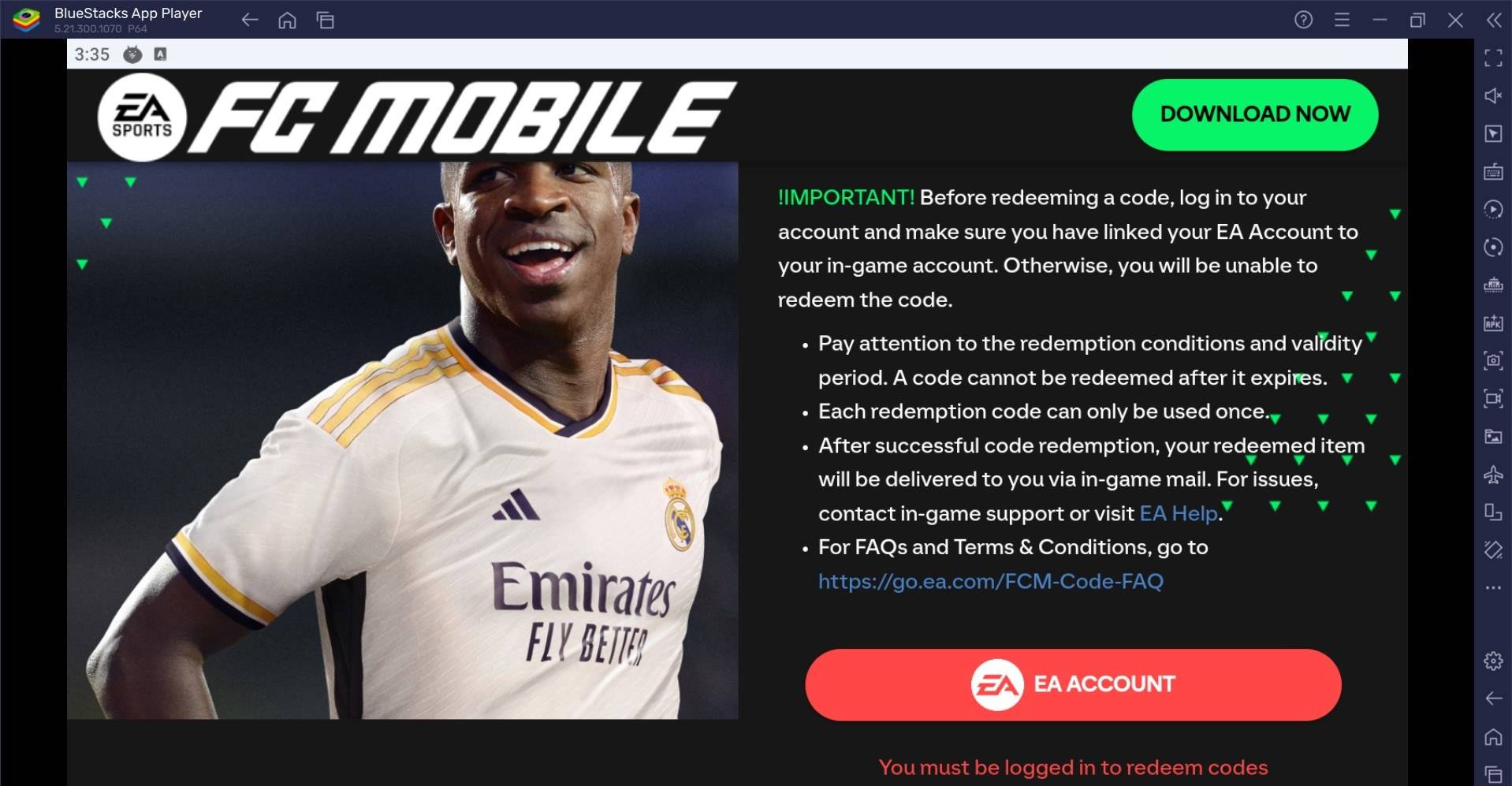 EA Sports FC ™ 모바일 축구- 모든 작업 구속 코드 2025 년 1 월
