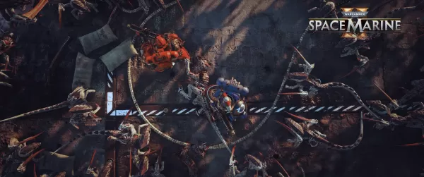 Ultramarine facing Chaos Space Marine