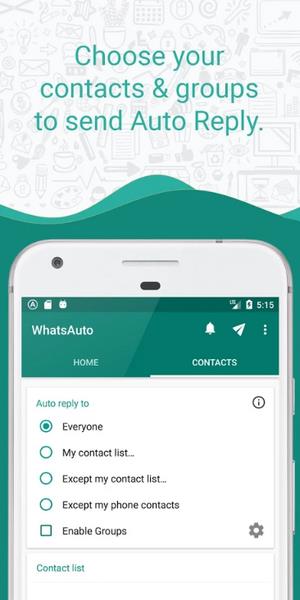 Whatauto - ऑटो रिप्लाई स्क्रीनशॉट 1