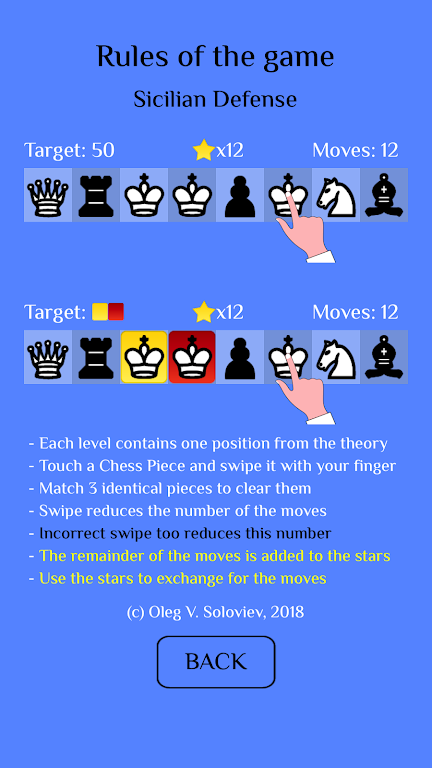 Chess Match-3: Sicilian Captura de tela 2