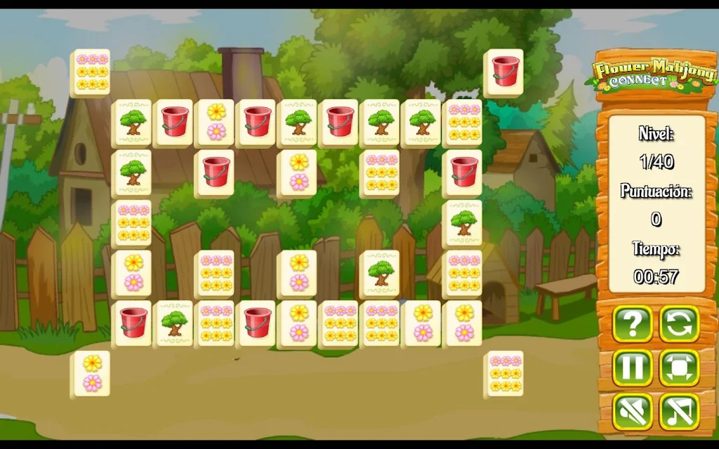 Flower Mahjong Flores Ảnh chụp màn hình 1