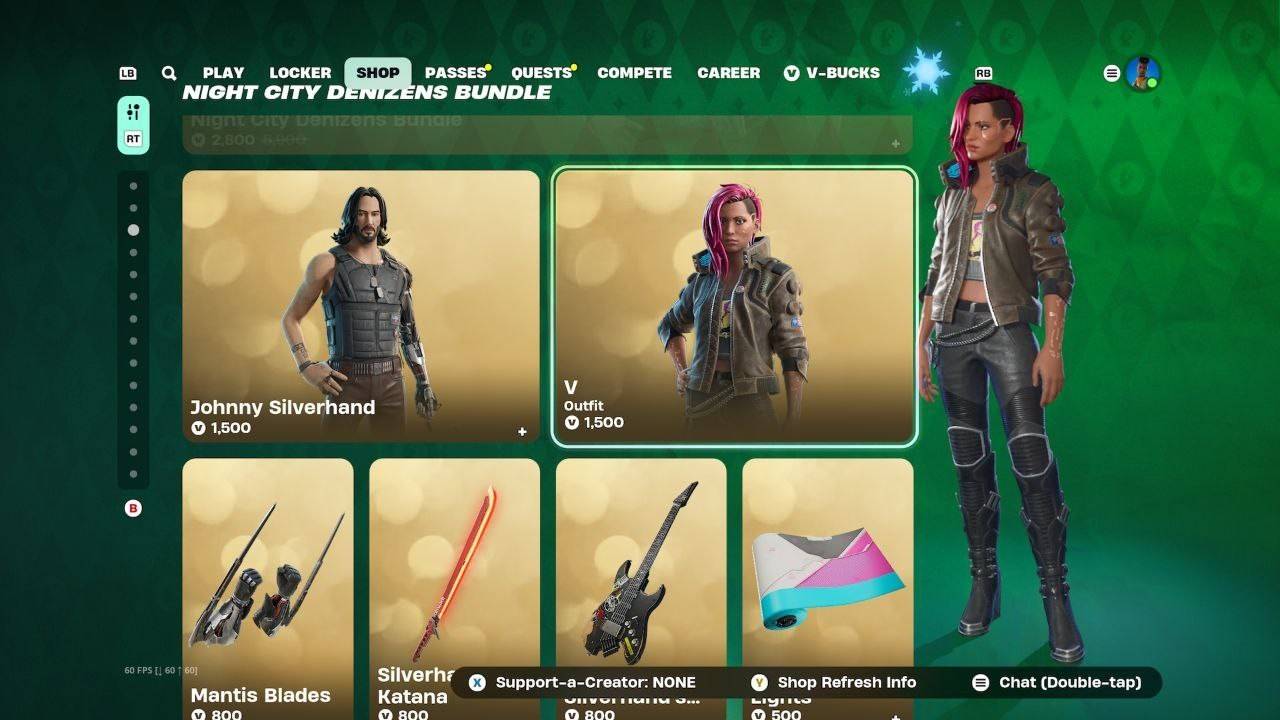 Cyber​​punk 2077開發人員揭示了為什麼Fortnite中沒有男性V