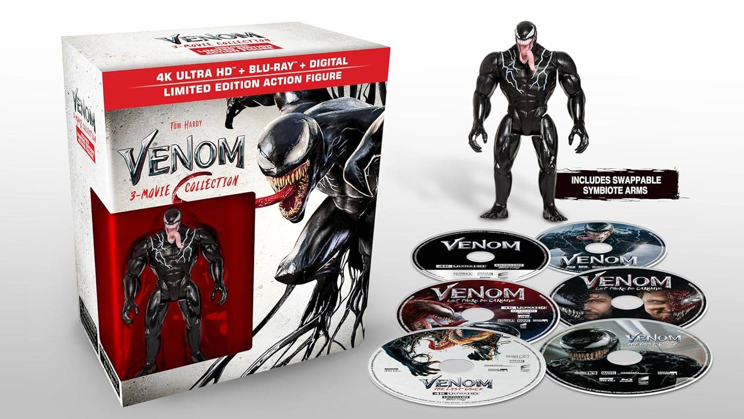 Venom 3-Movie Collection-Figura de acción coleccionable 4K UHD 6-Discs Digital Collectible