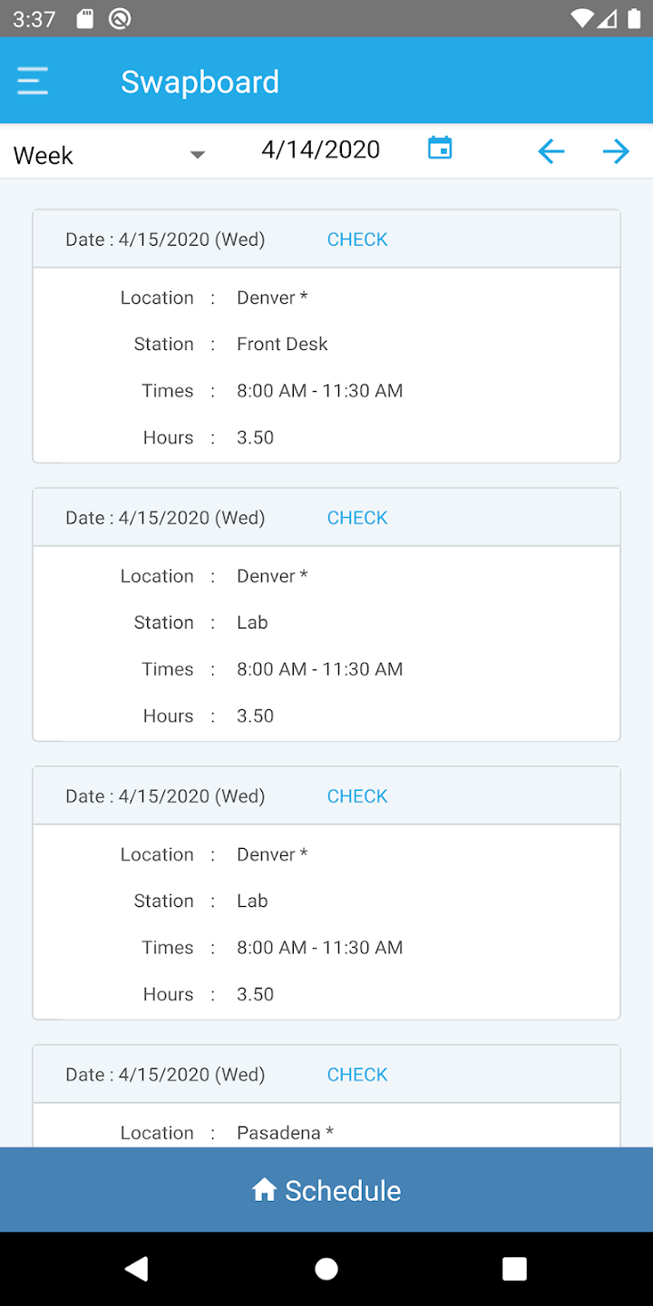 ScheduleSource Teamwork Capture d'écran 1