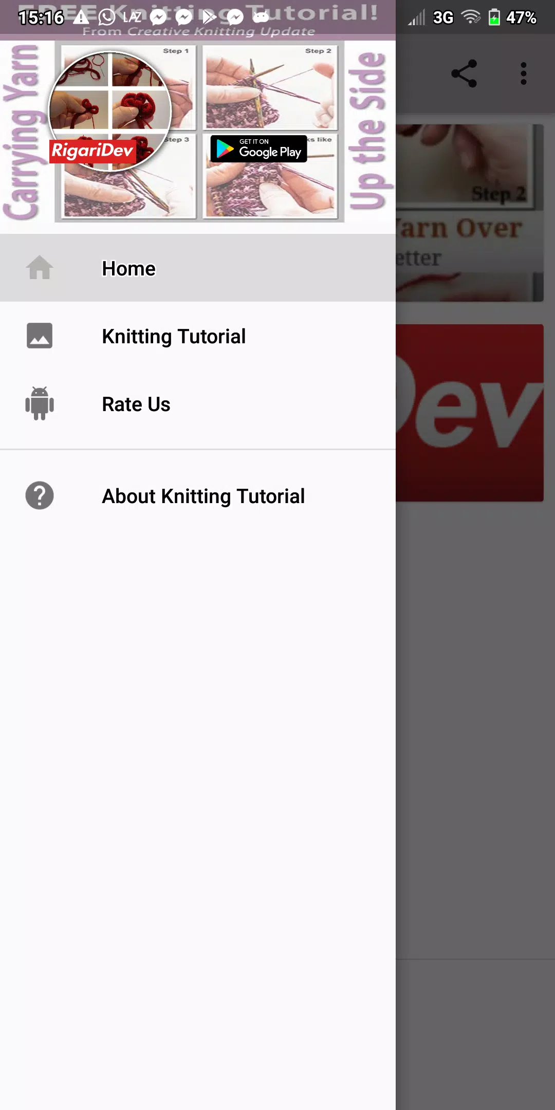 Knitting Tutorial स्क्रीनशॉट 0
