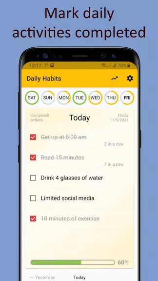 Daily activities tracker Ảnh chụp màn hình 0