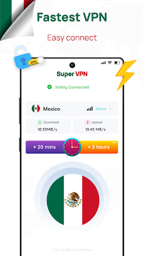 Mexico VPN - Get Mexican IP Captura de pantalla 0