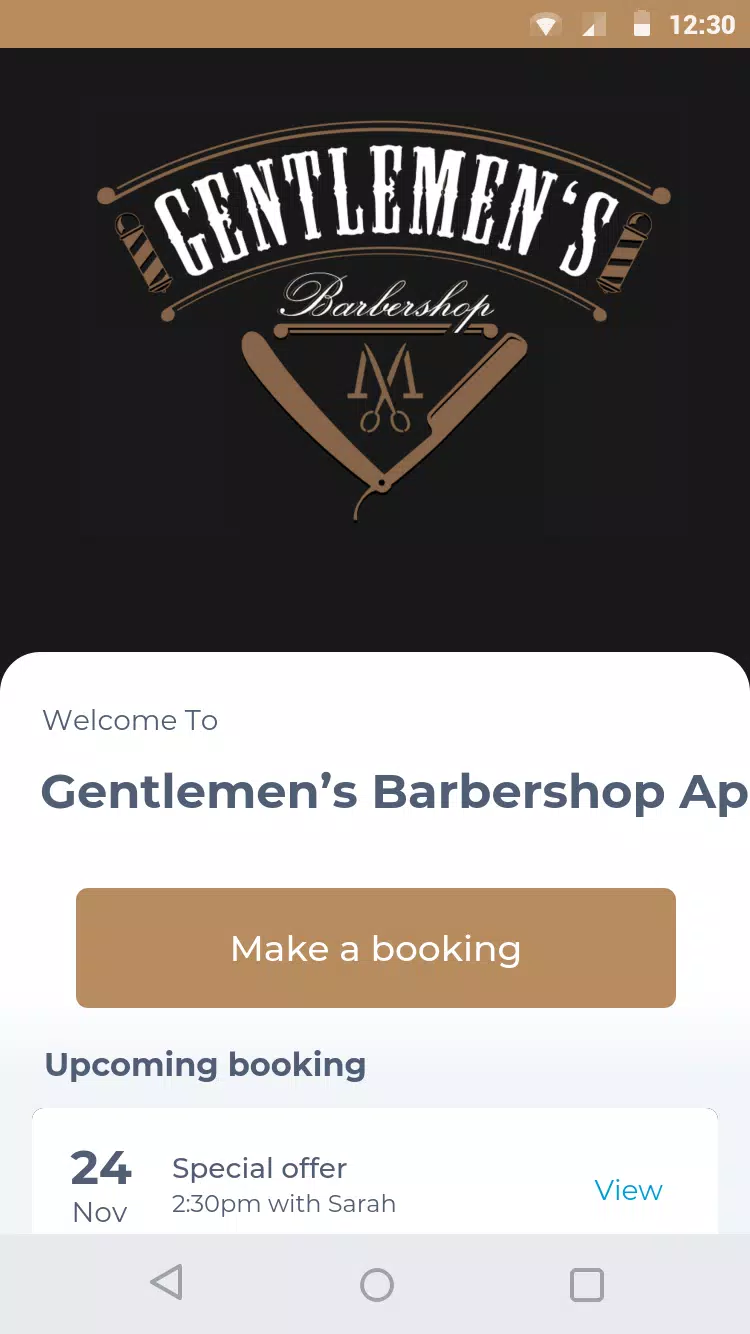 Gentlemen’s Barbershop App স্ক্রিনশট 0