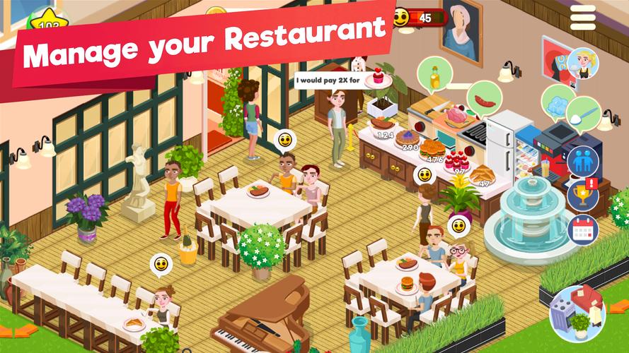 Restaurant Manager Idle Tycoon Captura de pantalla 0