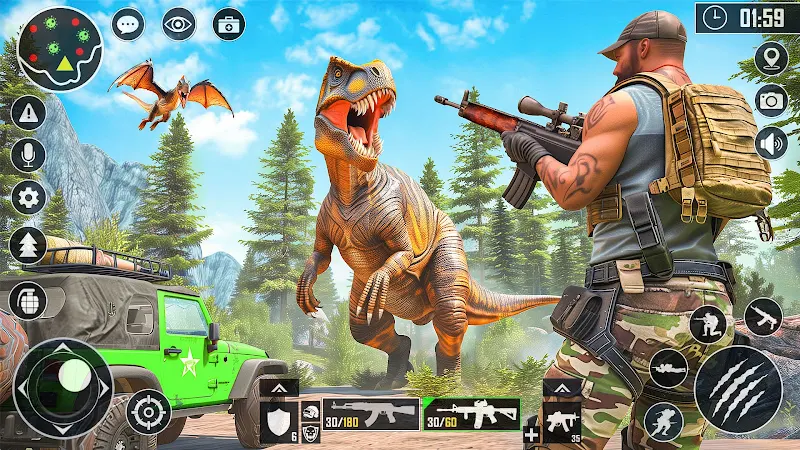 Wild Dino Hunting: Gun Games Captura de tela 1