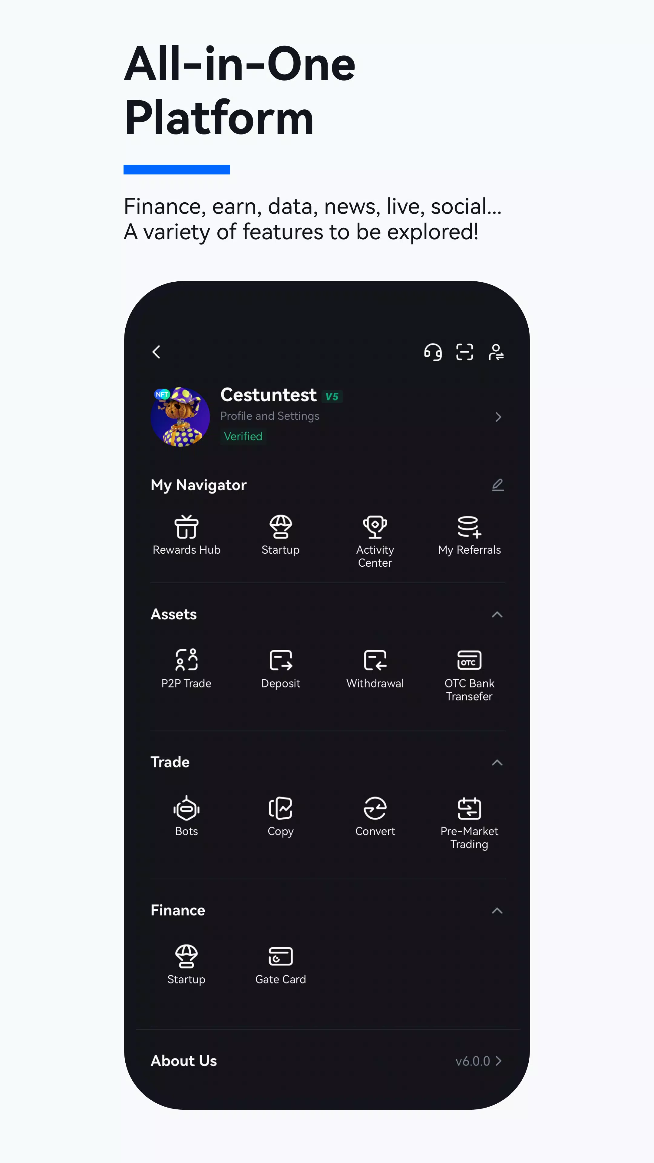 Gate.io 交易平台 - 购买比特币和千种加密货币应用截图第3张