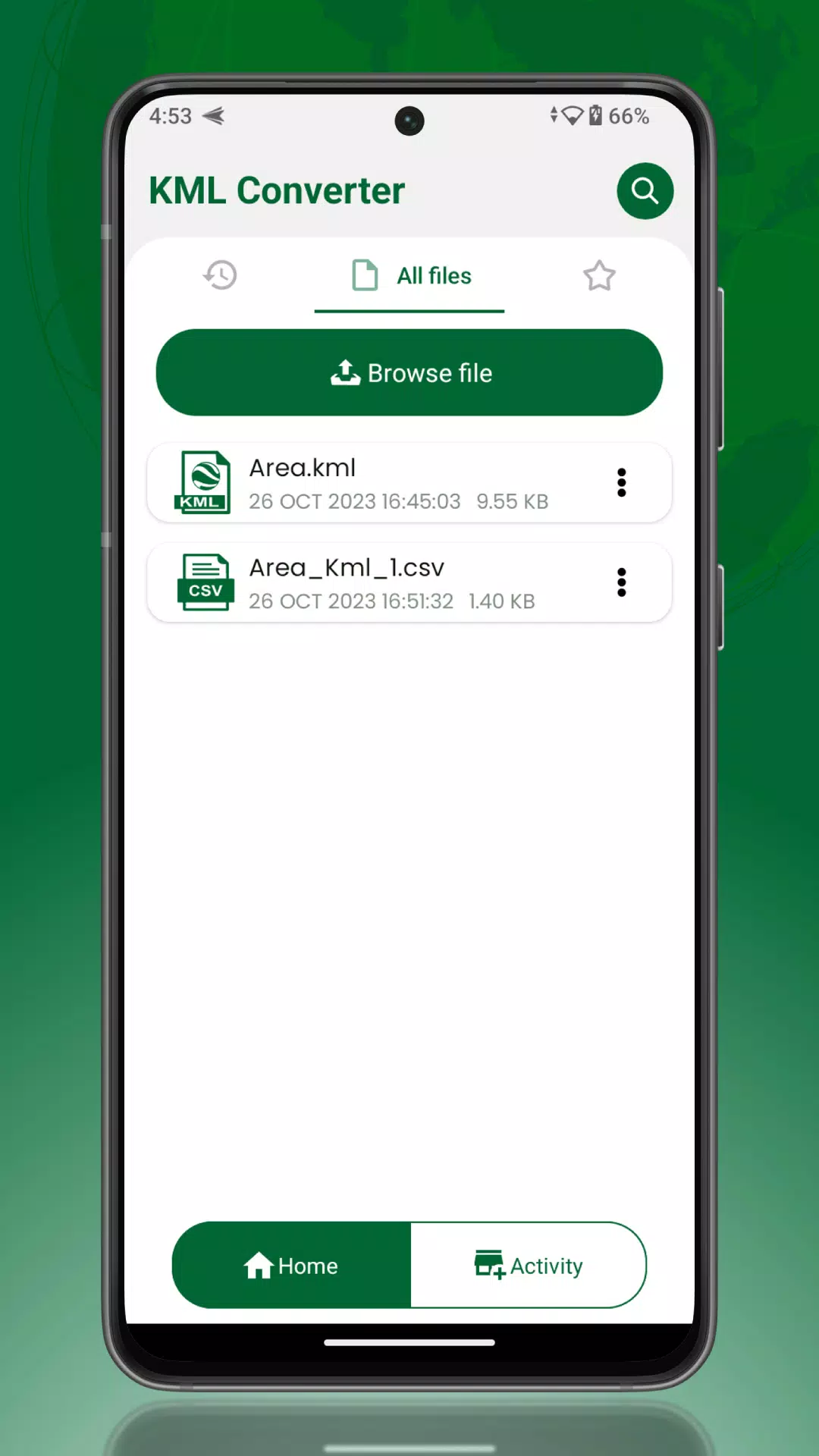 KML Converter Ekran Görüntüsü 1