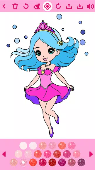 Princess Coloring Book offline Captura de pantalla 1