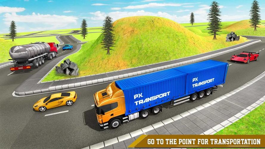 Cargo Transport Truck Driving Zrzut ekranu 1