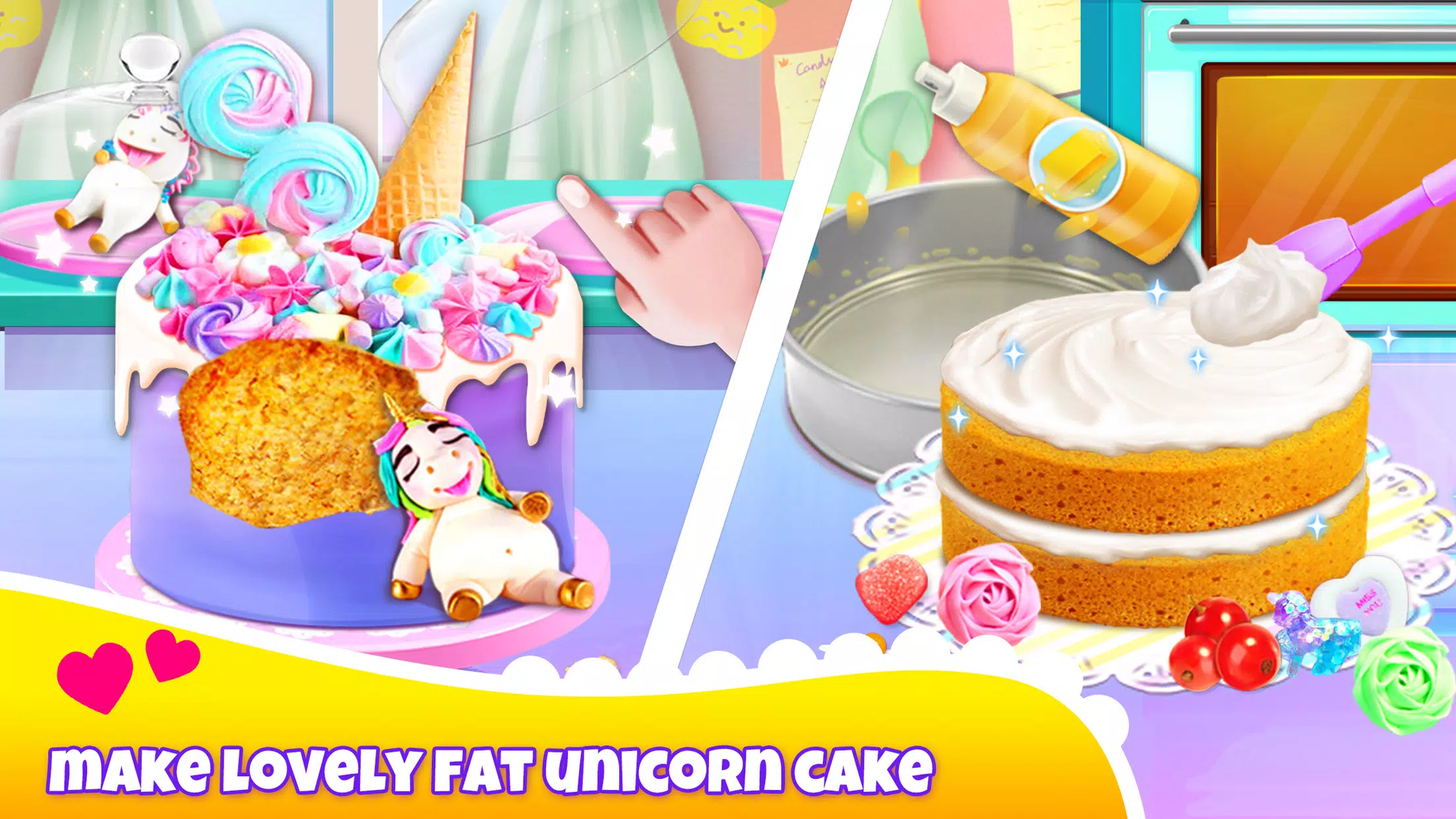 Girl Games: Unicorn Cooking Captura de tela 1