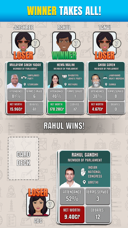 Rajneeti - Trump Card Game Screenshot 2