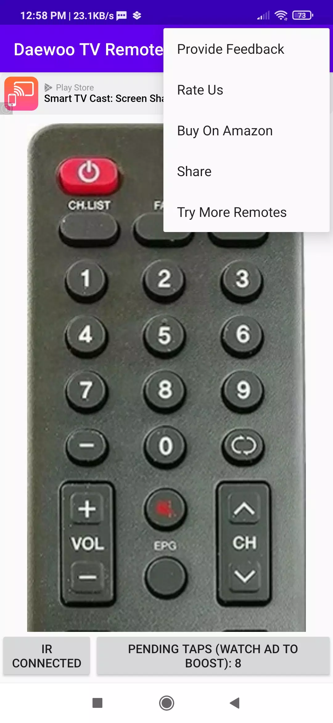 Daewoo TV Remote App Capture d'écran 3