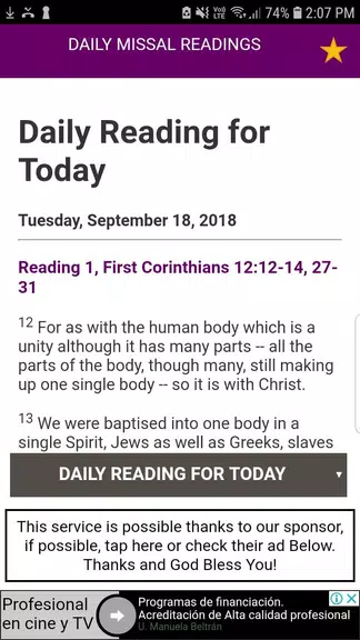 Daily Mass (Catholic Church Da Screenshot 1