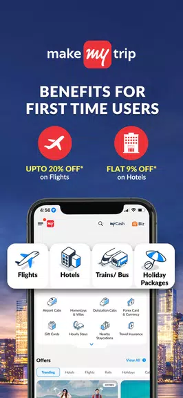 MakeMyTrip Hotels, Flight, Bus Capture d'écran 1