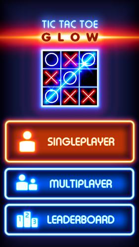 Tic Tac Toe Glow: 2 Players ภาพหน้าจอ 0