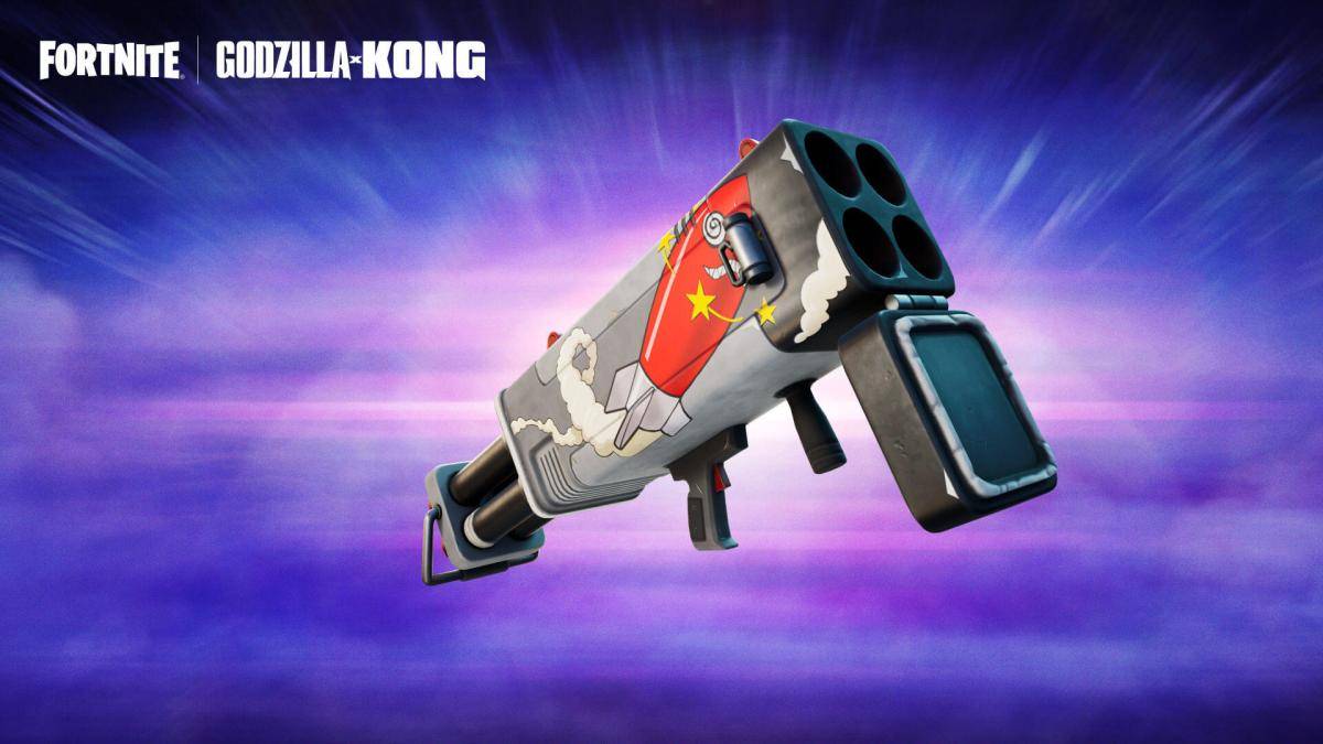 The Burst Quad Launcher in Fortnite as part of an article about how to become and defear Godzilla.