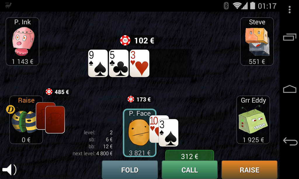 Bots Don't Bluff Offline Poker Screenshot 0