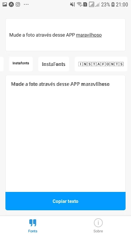 InstaFonts स्क्रीनशॉट 0