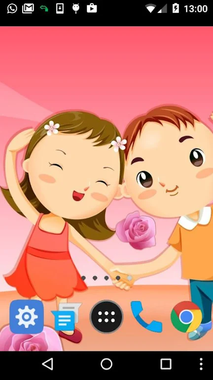 Schermata cartoon love wallpaper 1