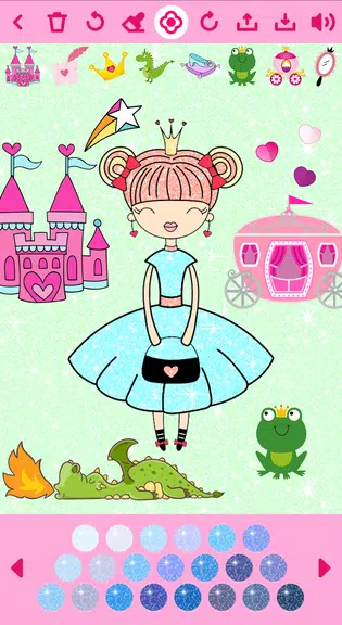 Princess Coloring Book offline Captura de pantalla 3