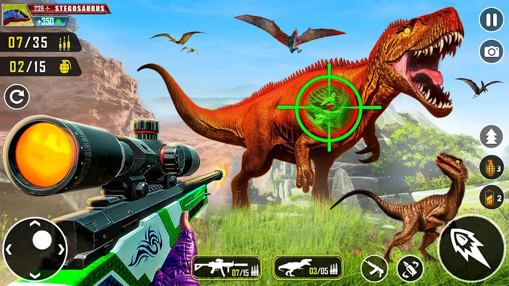 Schermata Wild Dino Hunter 3D Gun Games 1